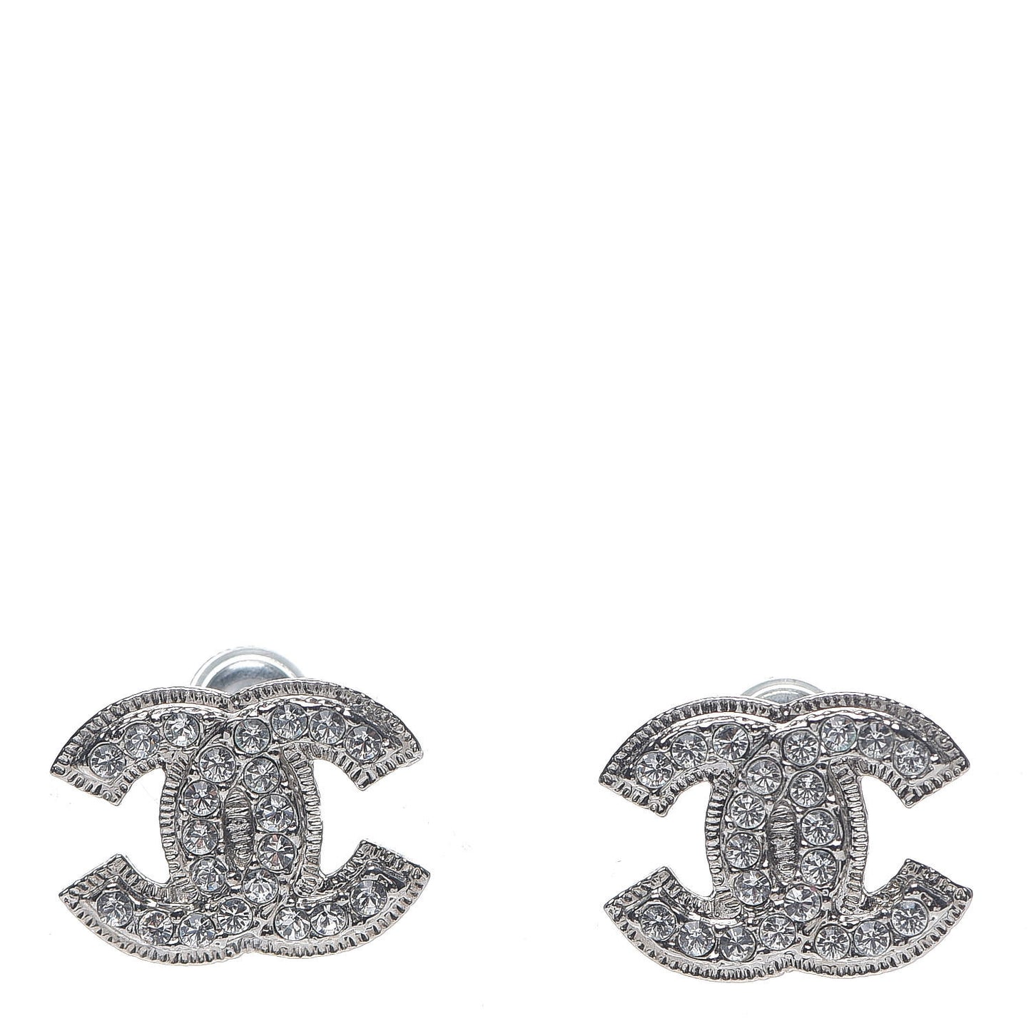 Crystal Mini Timeless CC Earrings Silver