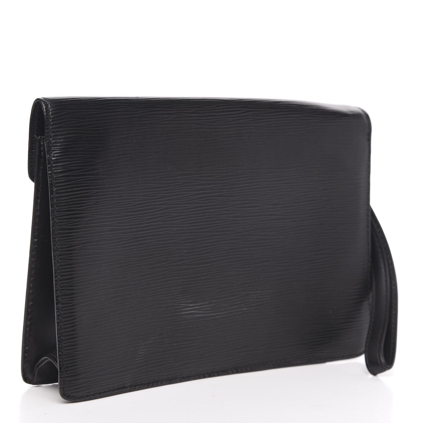 Epi Pochette Sellier Dragonne Clutch Black
