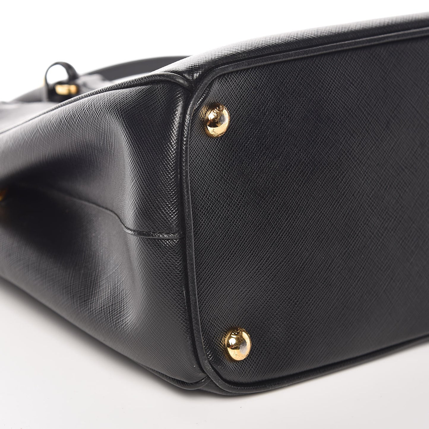 Saffiano Small Galleria Double Zip Tote Black