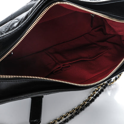 Chanel Aged Calfskin Quilted Medium Gabrielle Hobo Black 5 of 7