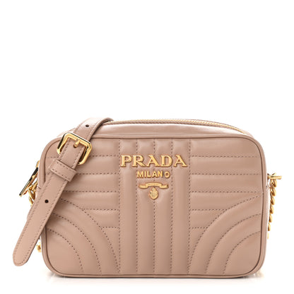 Prada Soft Calfskin Diagramme Camera Bag Cipria 1 of 9