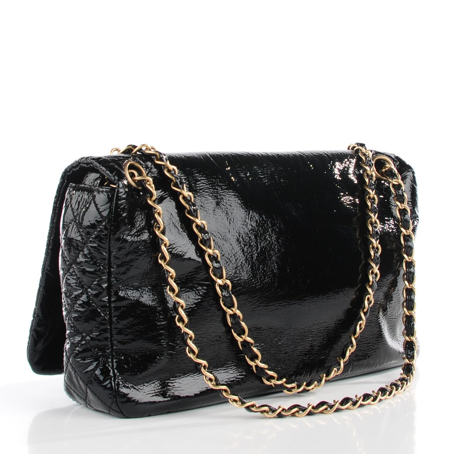 Vinyl Medium Rock and Chain Flap Black