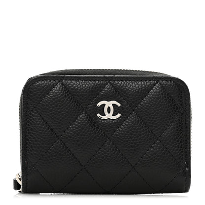 Chanel Caviar Quilted Zip Coin Purse Black 1 of 8