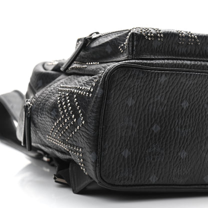 MCM Visetos Studded Medium Stark Gunta Backpack Black 9 of 11