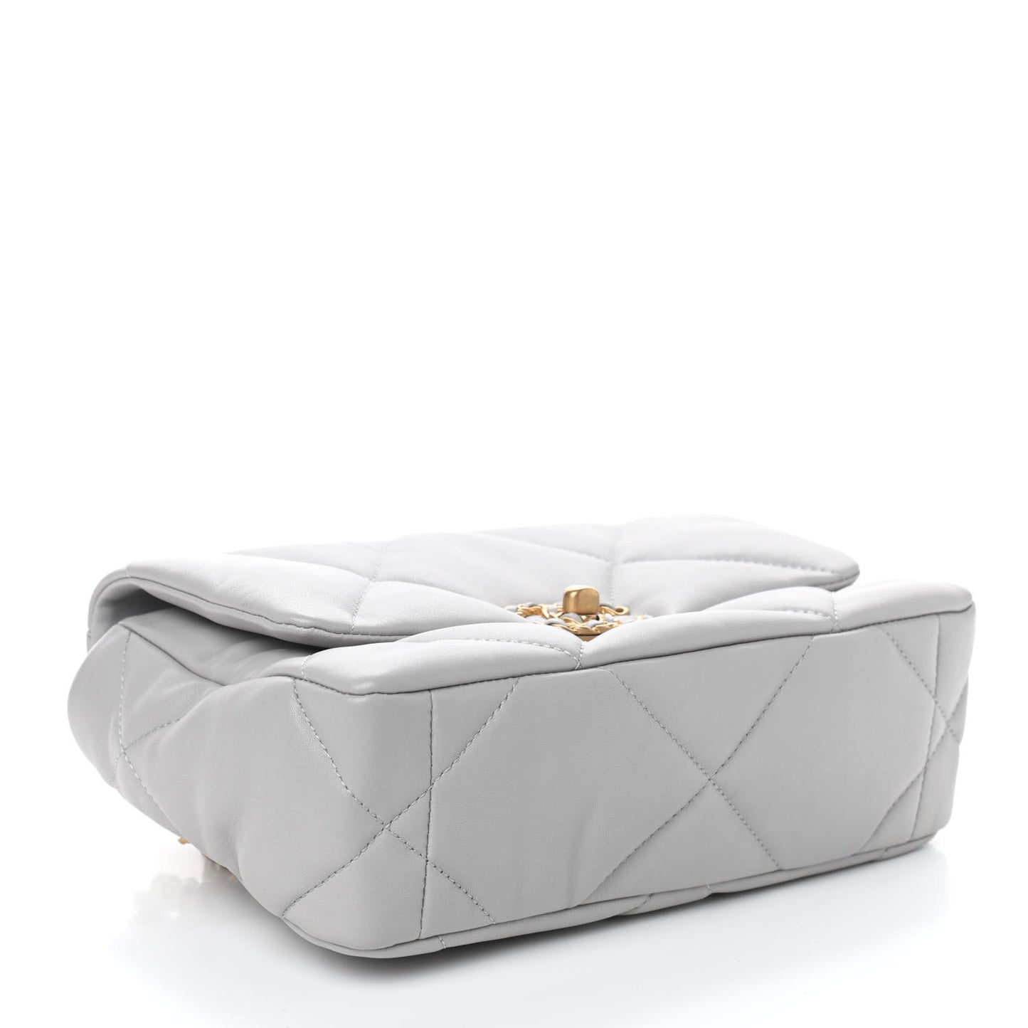 Lambskin Quilted Medium Chanel 19 Flap Grey