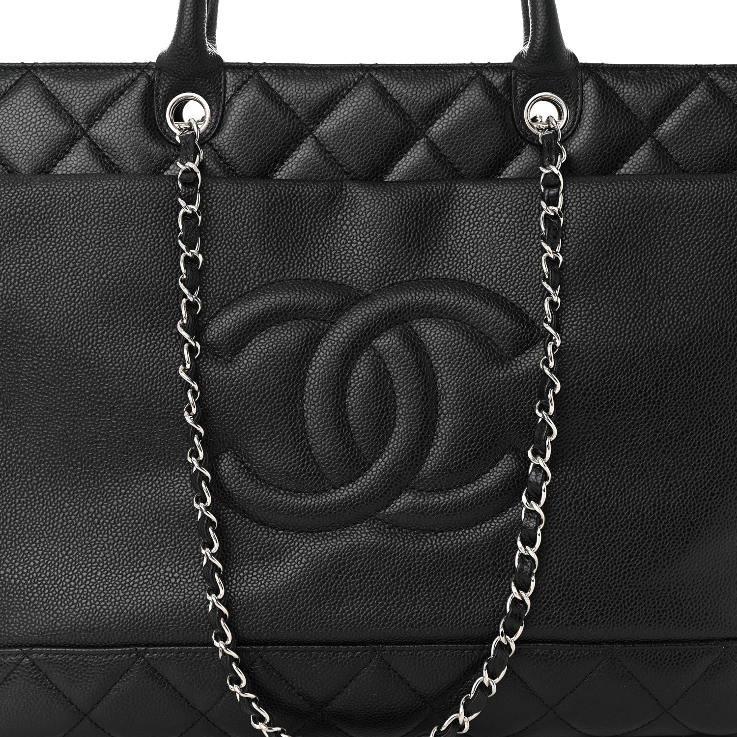 Chanel Caviar Large Soft CC Top Handle Tote Black 8 of 11