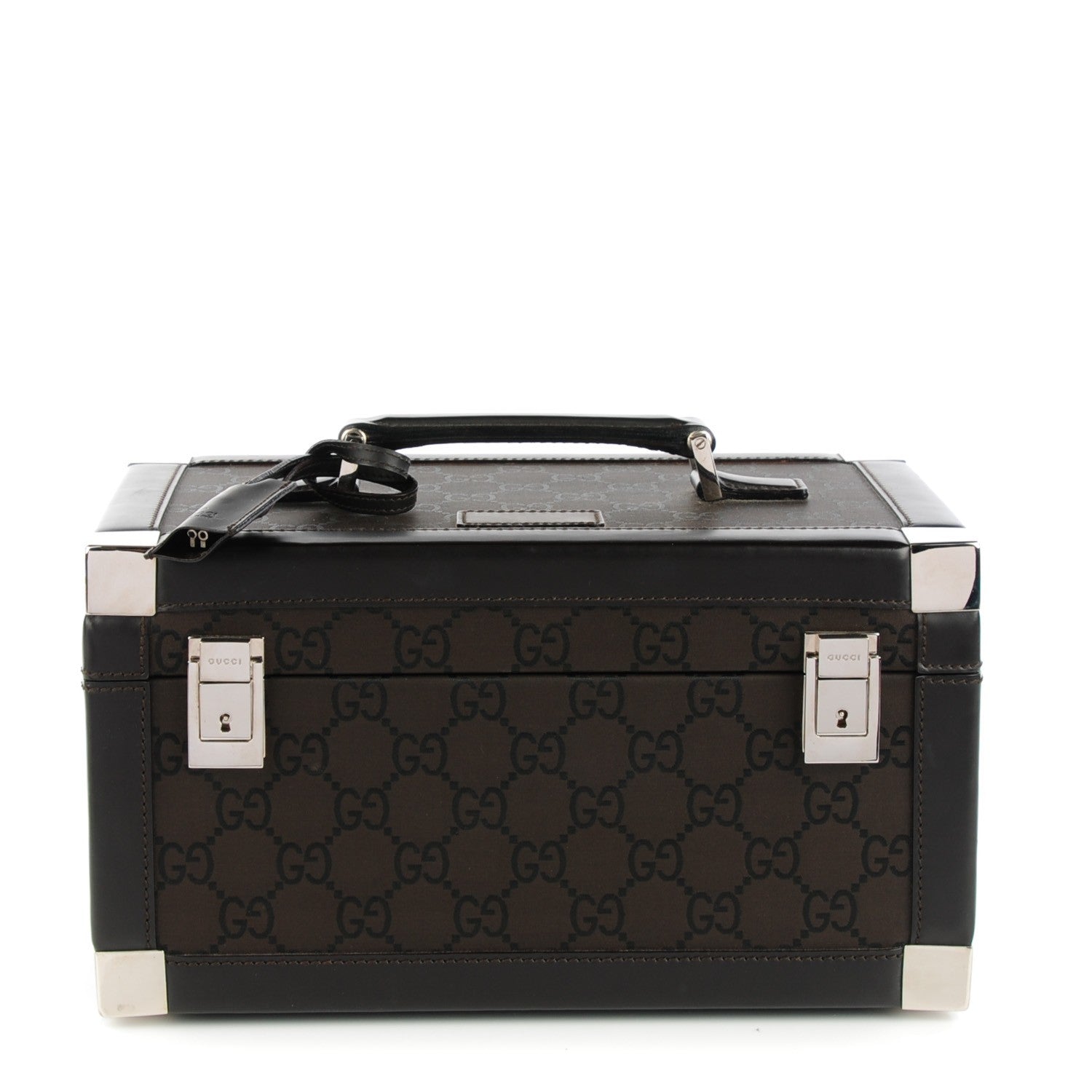Gucci Monogram Train Cosmetic Trunk Dark Brown 1 of 9
