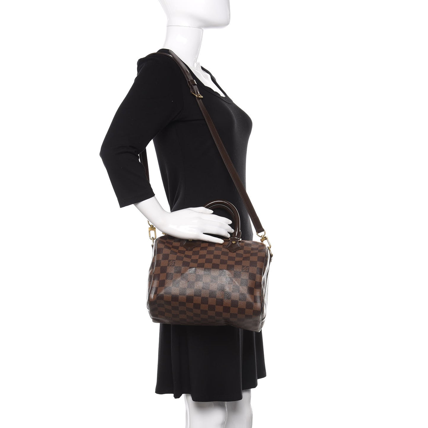 Damier Ebene Speedy Bandouliere 25