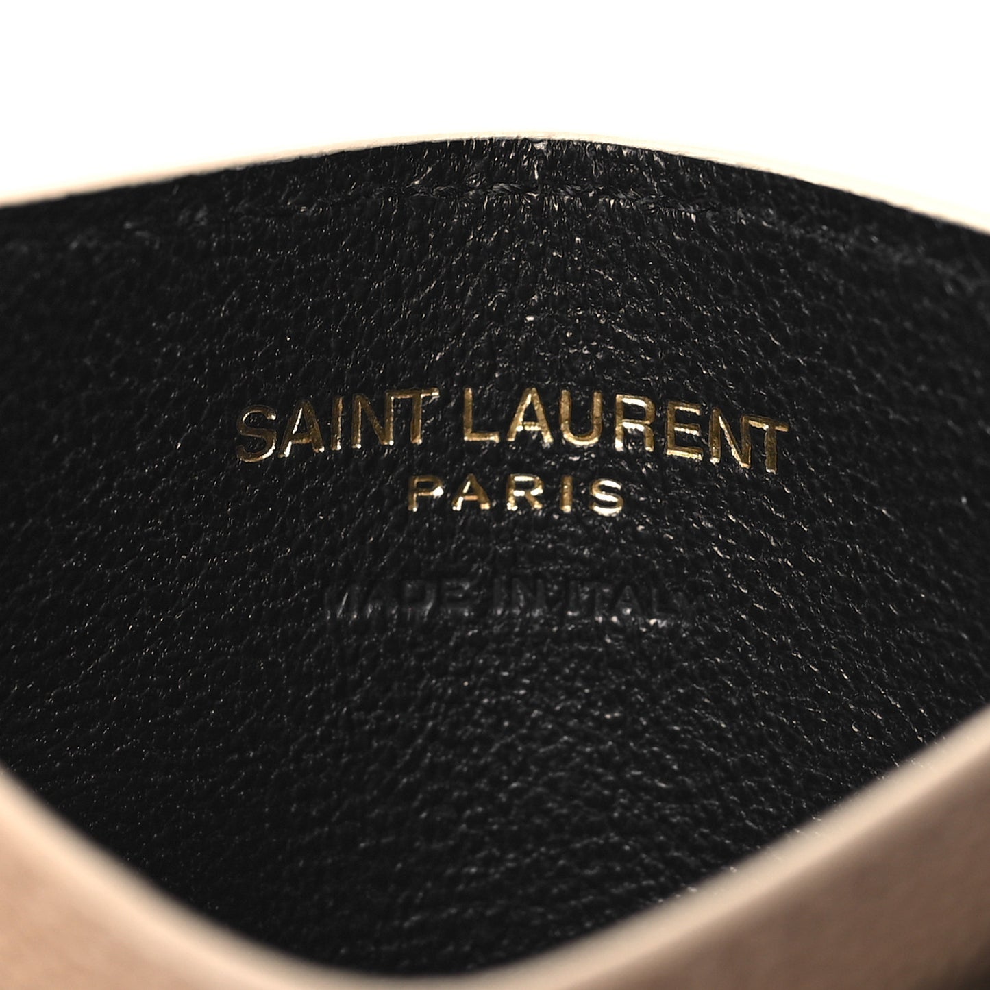 Grain De Poudre Matelasse Chevron Monogram Credit Card Case Dark Beige
