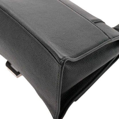 Balenciaga Grained Calfskin Small Hourglass Top Handle Bag Black 13 of 14