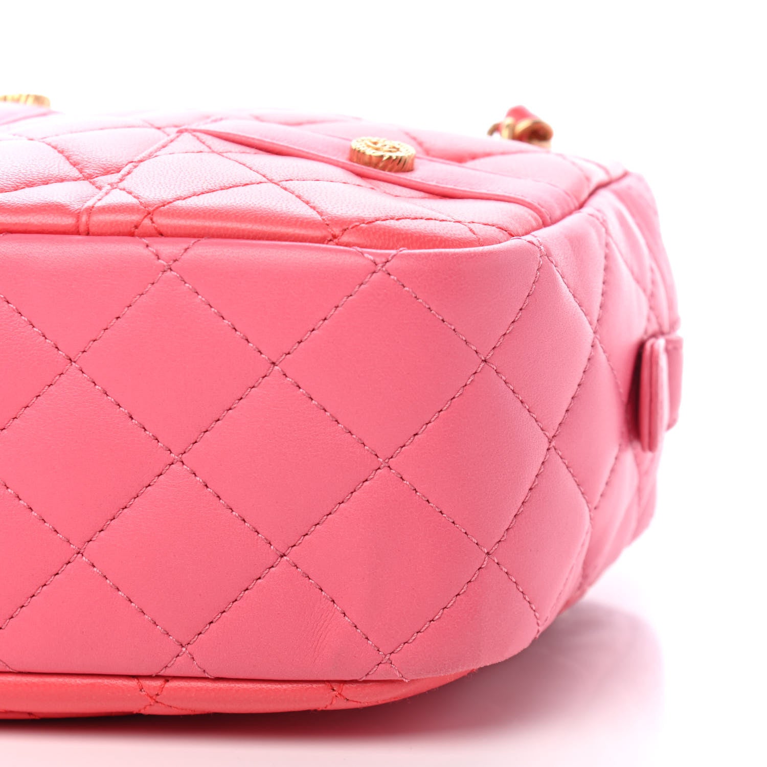 Chanel Calfskin Quilted Small Girl Shoulder Bag Pink 9 of 9