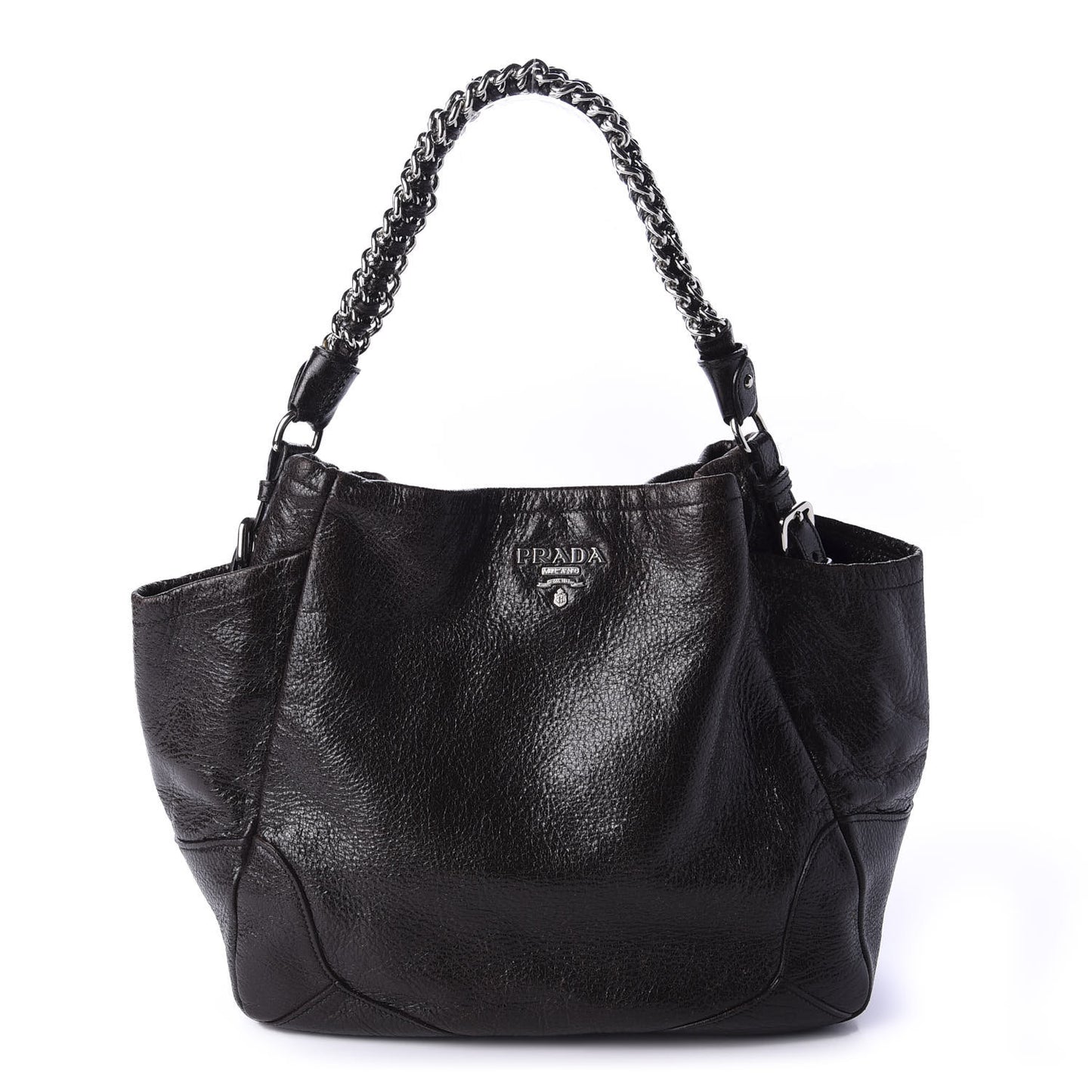 Cervo Lux Chain Shoulder Bag Brown