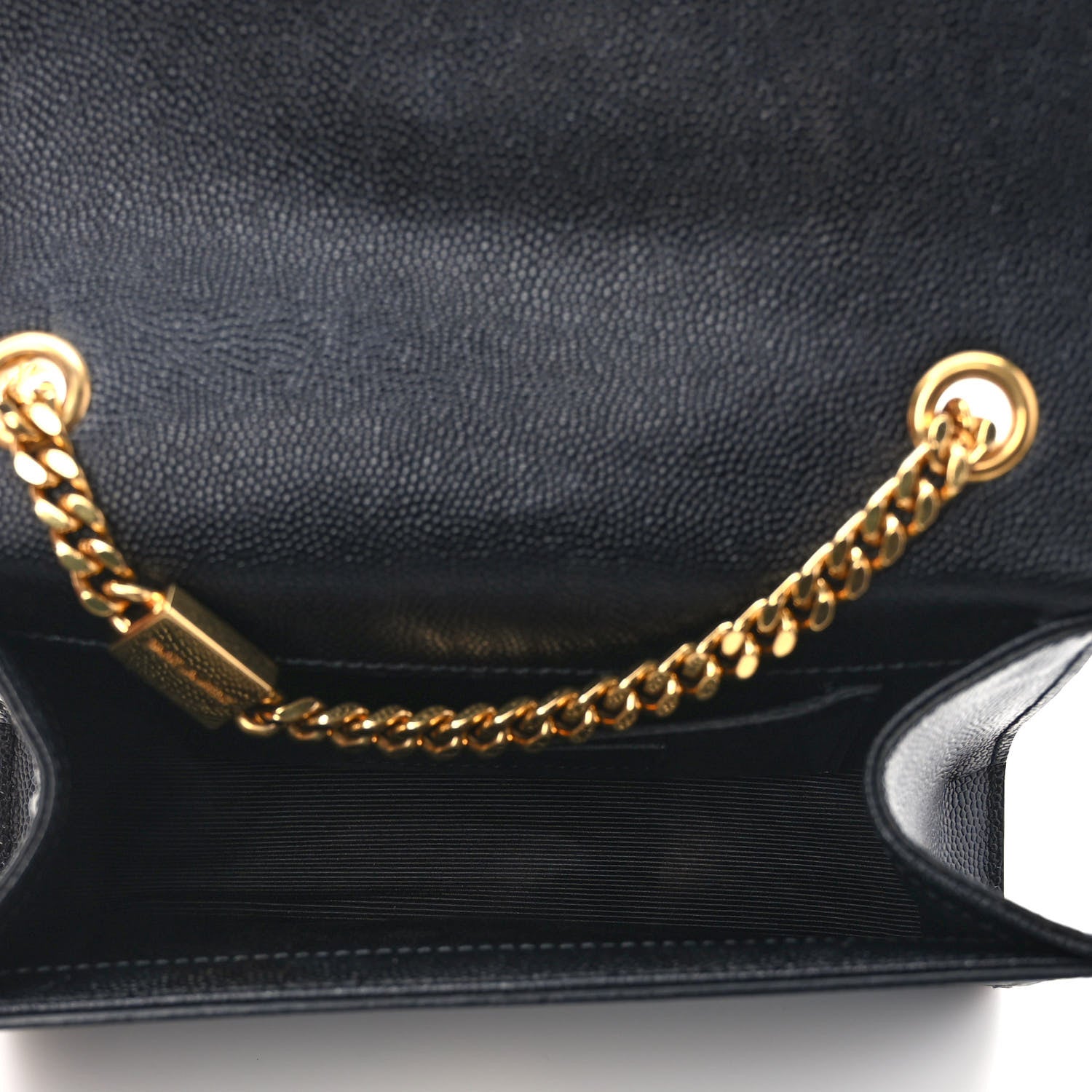 Saint Laurent Grain De Poudre Small Monogram Kate Satchel Black 5 of 8