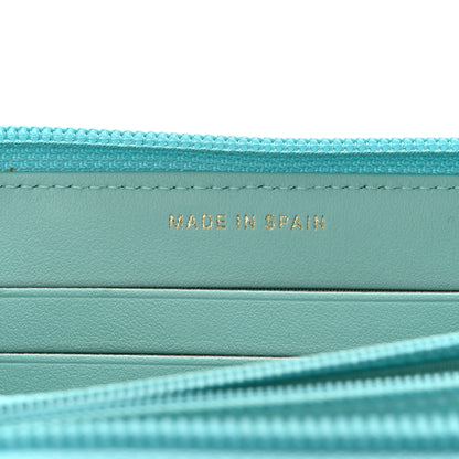 Chanel Caviar Quilted Small Boy Zip Around Wallet Light Blue 7 of 9
