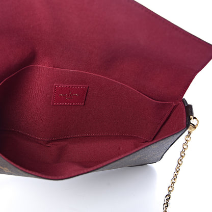 Louis Vuitton Monogram Pochette Felicie Chain Wallet Fuchsia 6 of 12