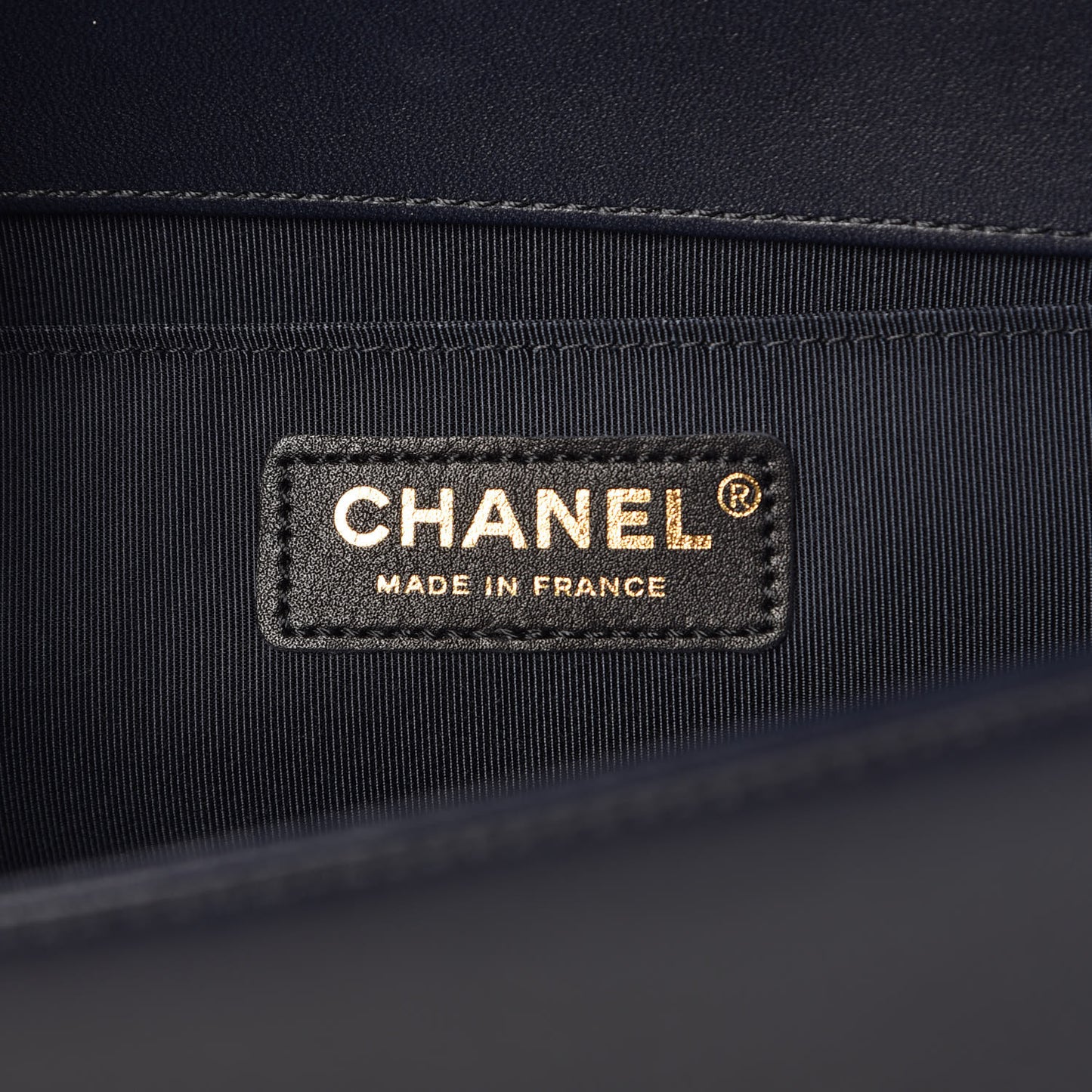 Lambskin Quilted Medium Boy Flap Dark Navy