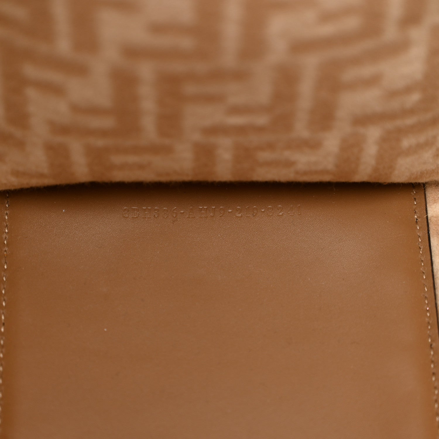 Fendi Flannel Vitello King Wool Plexiglass FF Logo Embroidered Medium Fendi Sunshine Shopper Tote Brown 7 of 10