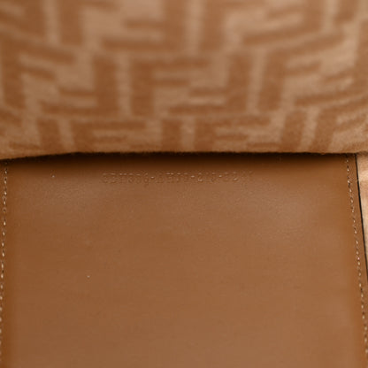 Fendi Flannel Vitello King Wool Plexiglass FF Logo Embroidered Medium Fendi Sunshine Shopper Tote Brown 7 of 10