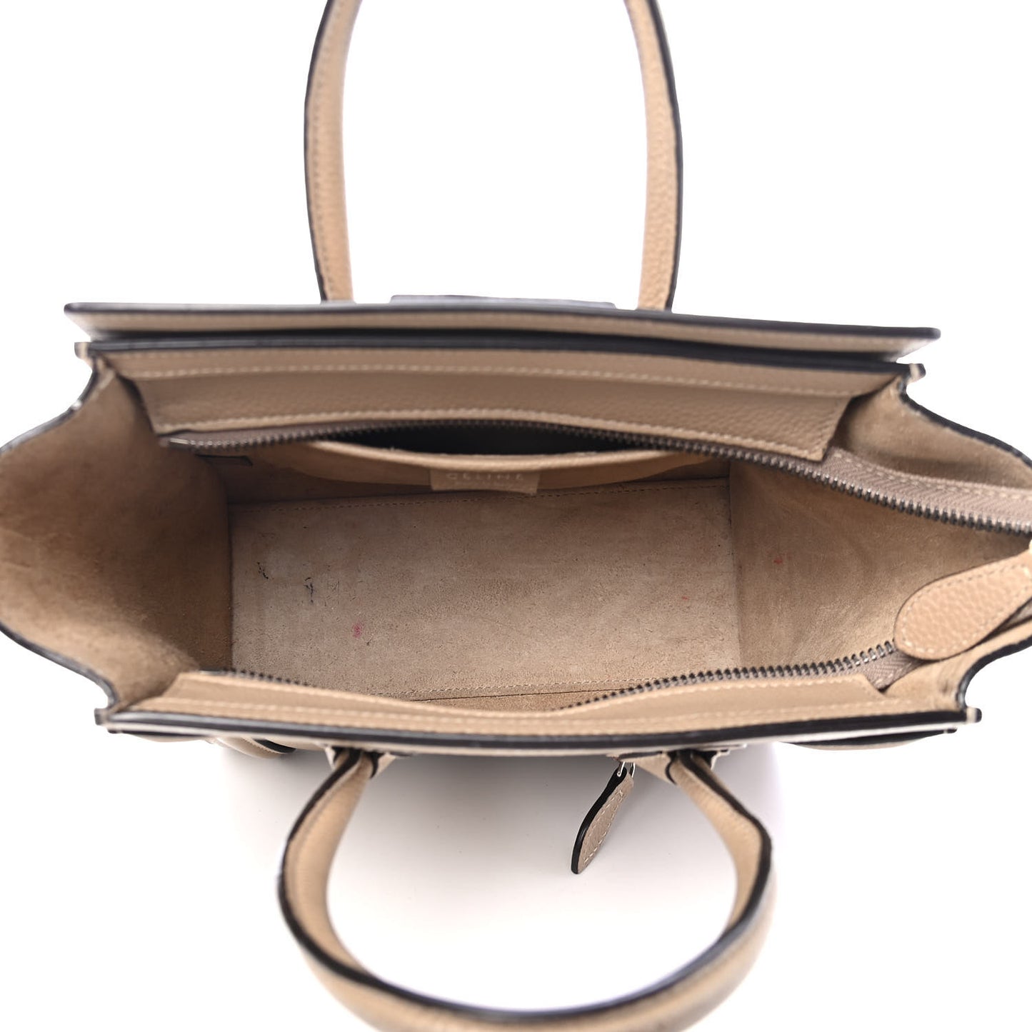Drummed Calfskin Nano Luggage Dune