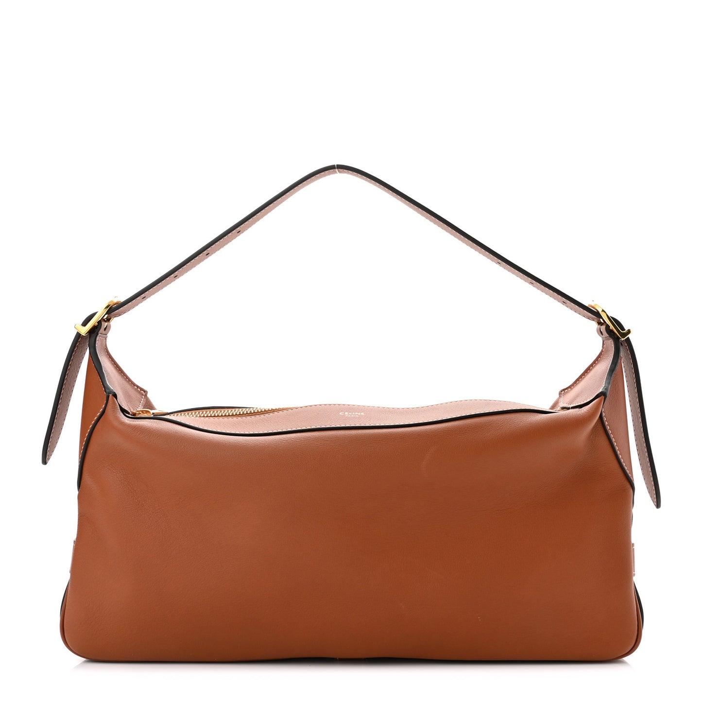 Supple Calfskin Medium Romy Shoulder Bag Tan