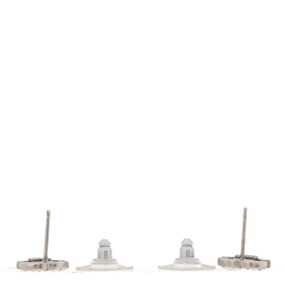 Chanel Crystal Mini Timeless CC Earrings Silver 3 of 4
