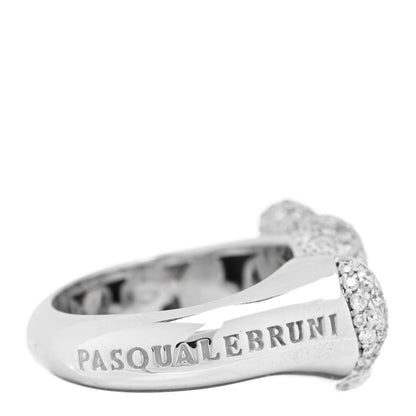 Pasquale Bruni 18K White Gold Diamond Baby Foot Ring 53 6.25 4 of 4