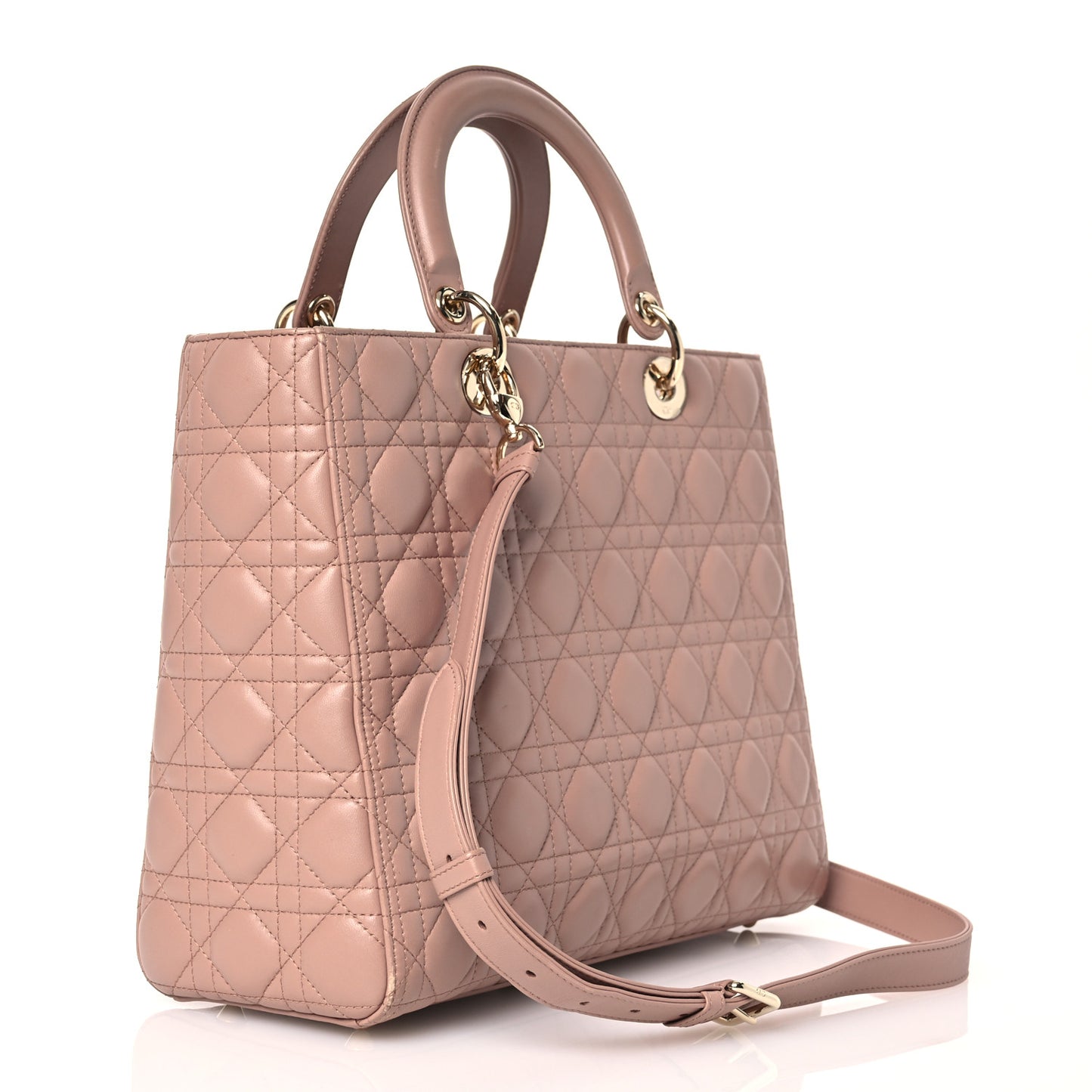 Lambskin Cannage Large Lady Dior Beige