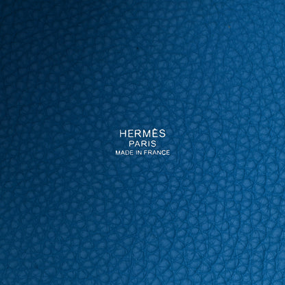 Hermes Taurillon Clemence Picotin Lock 18 PM Mykonos 6 of 10