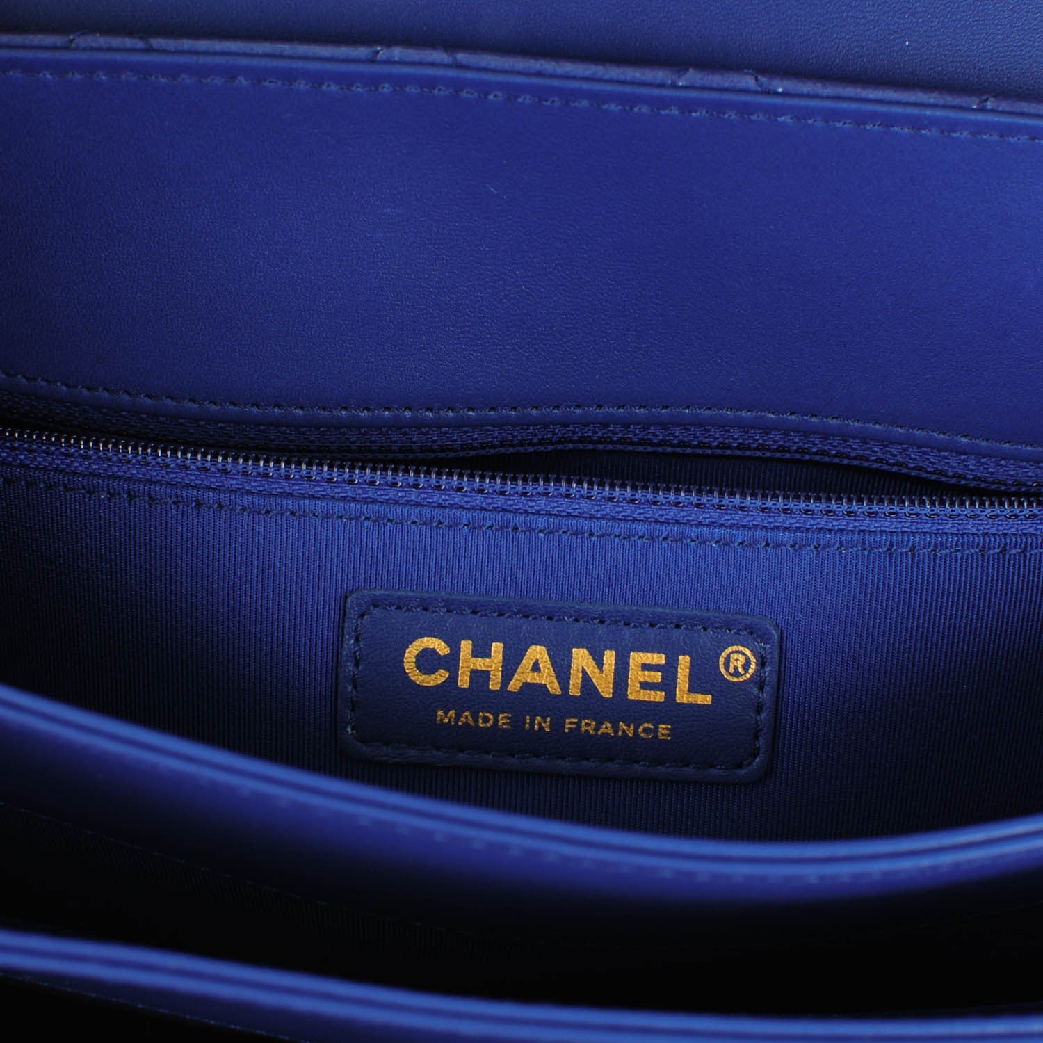 Chanel Patent Quilted 3 Pocket Accordion Flap Navy 6 of 8