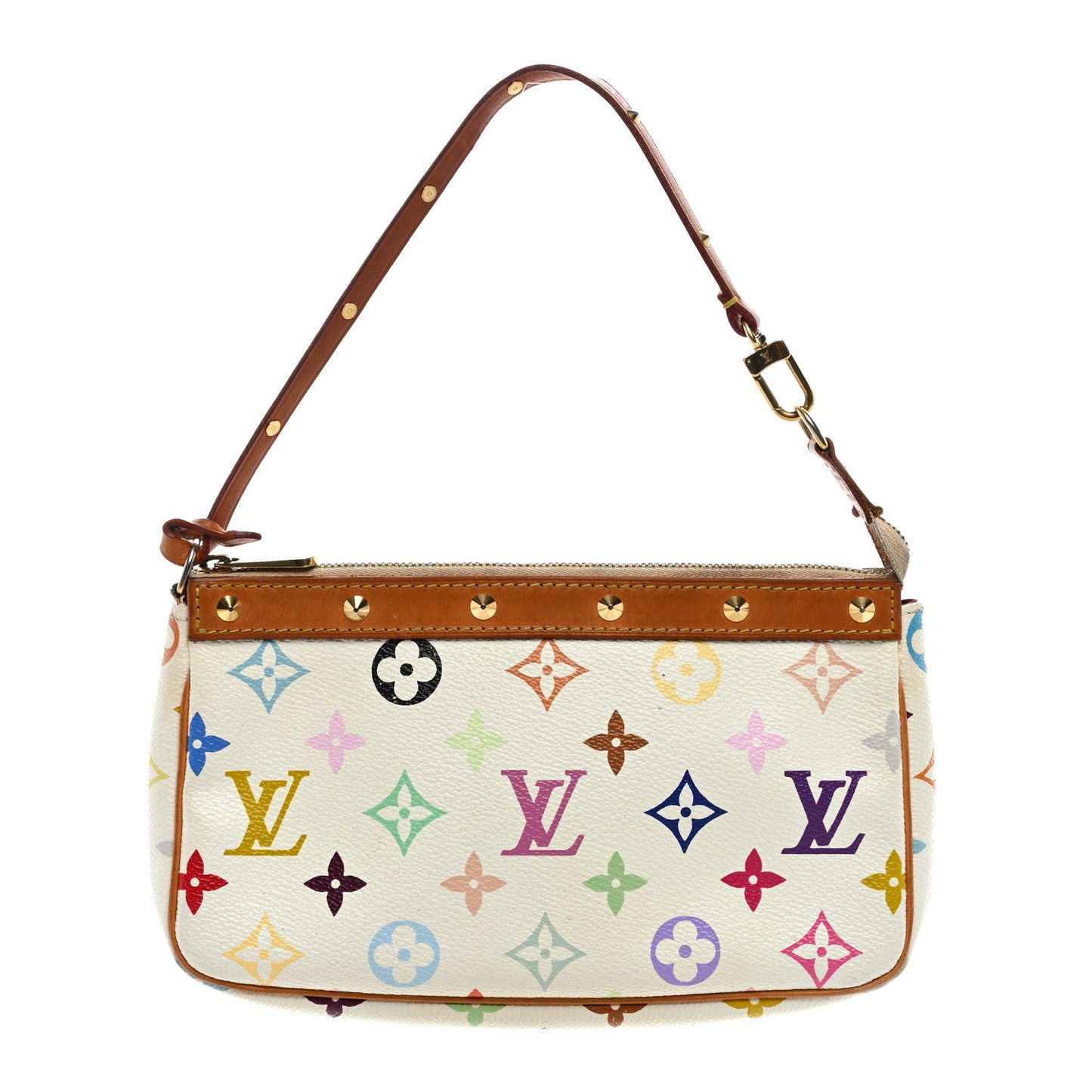 Monogram Multicolor Pochette Accessories White
