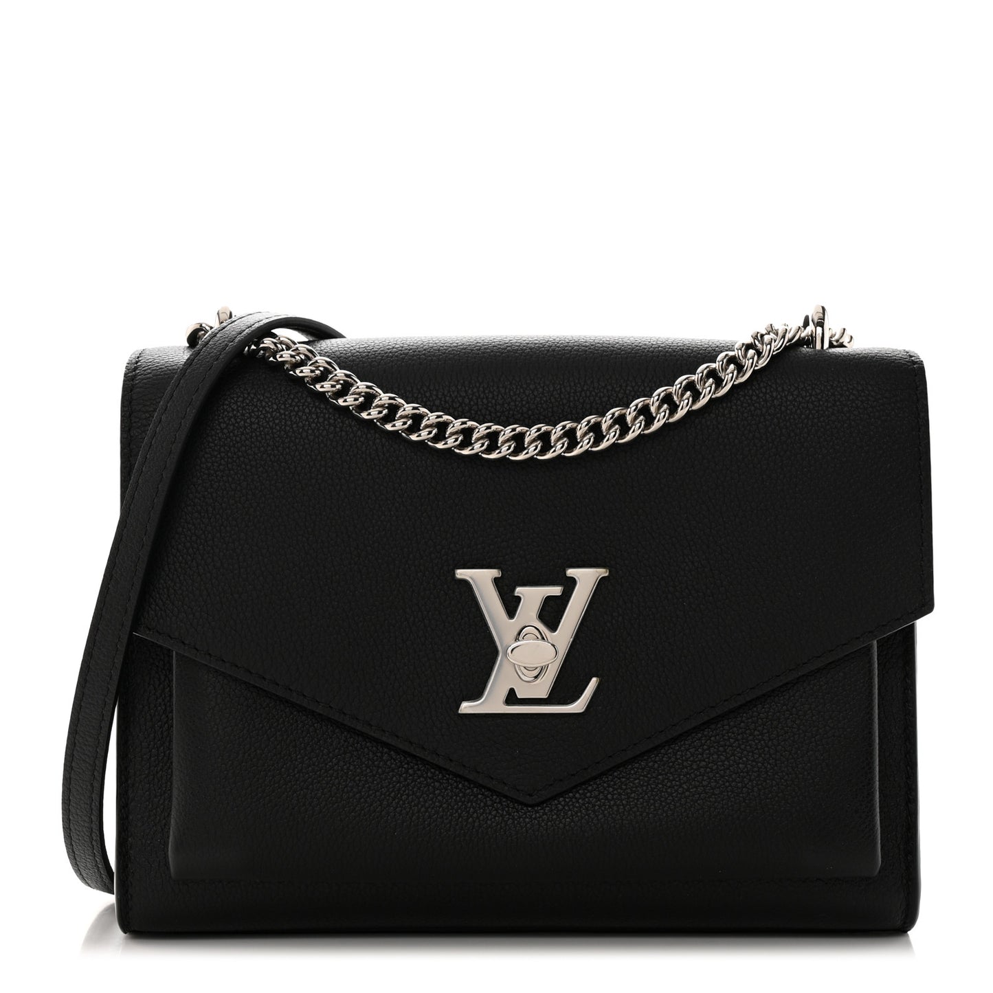 Soft Calfskin Mylockme Chain Bag BB Black