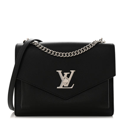 Louis Vuitton Soft Calfskin Mylockme Chain Bag BB Black 1 of 13