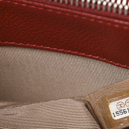 Chanel Caviar Quilted Timeless CC Shopping Tote Red 9 of 11