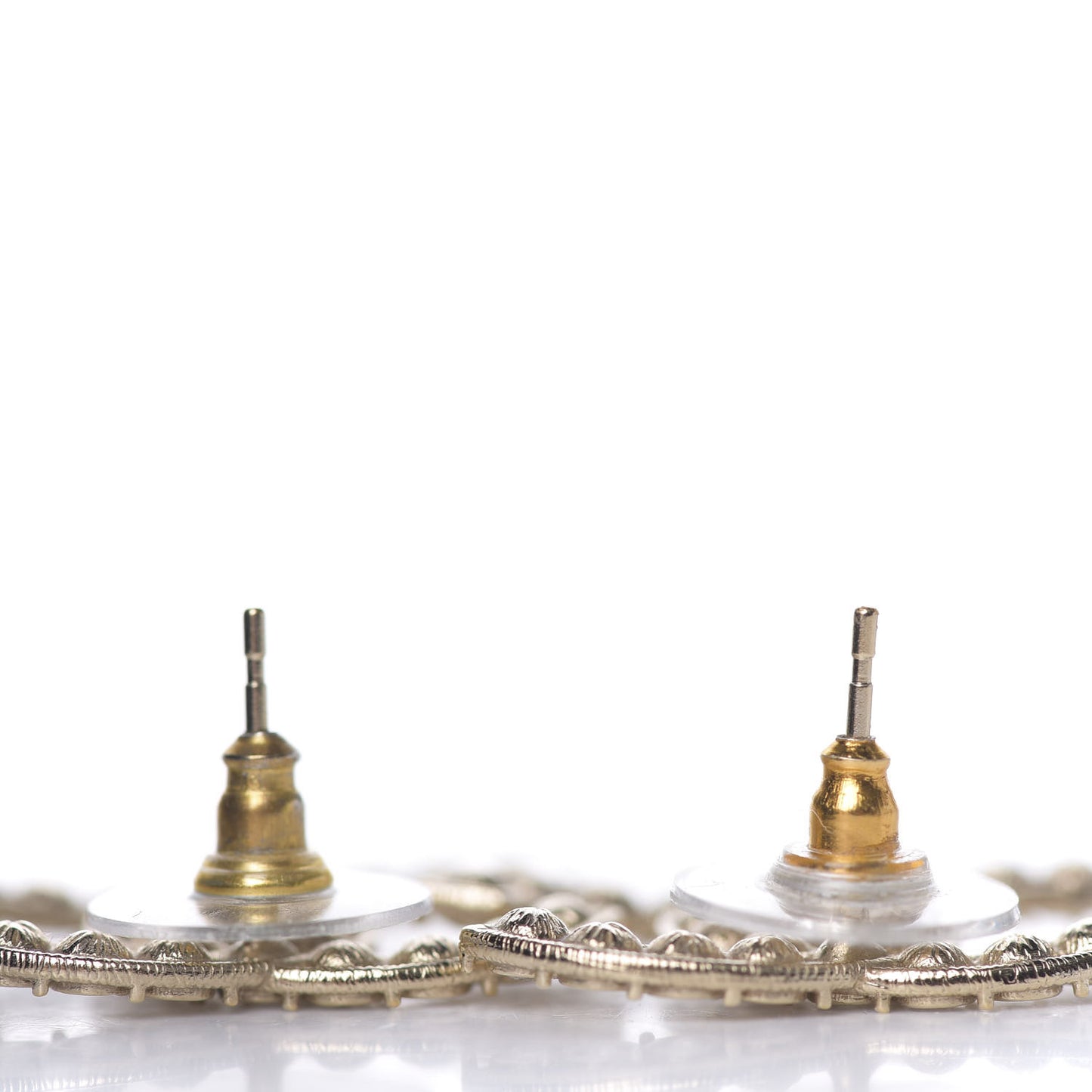 Crystal CC Stud Earrings Gold