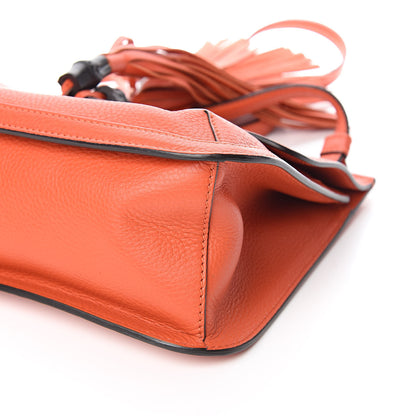 Gucci Cellarius Calfskin Medium Bamboo Daily Flap Shoulder Bag New Dark Orange 9 of 10
