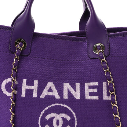Chanel Mixed Fibers Small Deauville Tote Purple 8 of 10