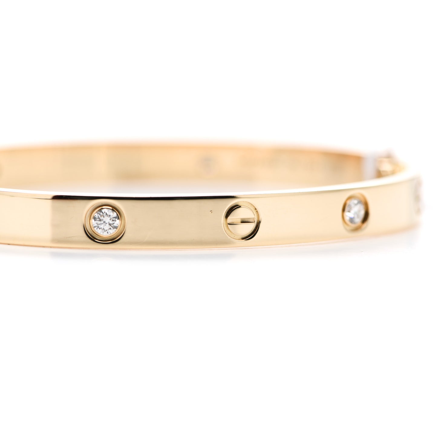 18K Yellow Gold 4 Diamond LOVE Bracelet 18
