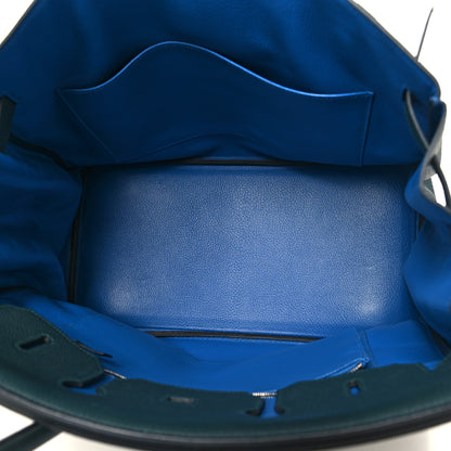 Hermes Togo Swift Officier Birkin 35 Vert Cypress Bleu Zellige 5 of 15