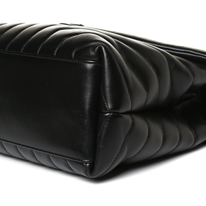 Saint Laurent Calfskin Y Quilted Monogram Medium Loulou Chain Satchel Black 10 of 17