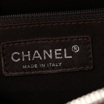 Chanel Calfskin Chevron CC All Day Long Boston Brown 6 of 12