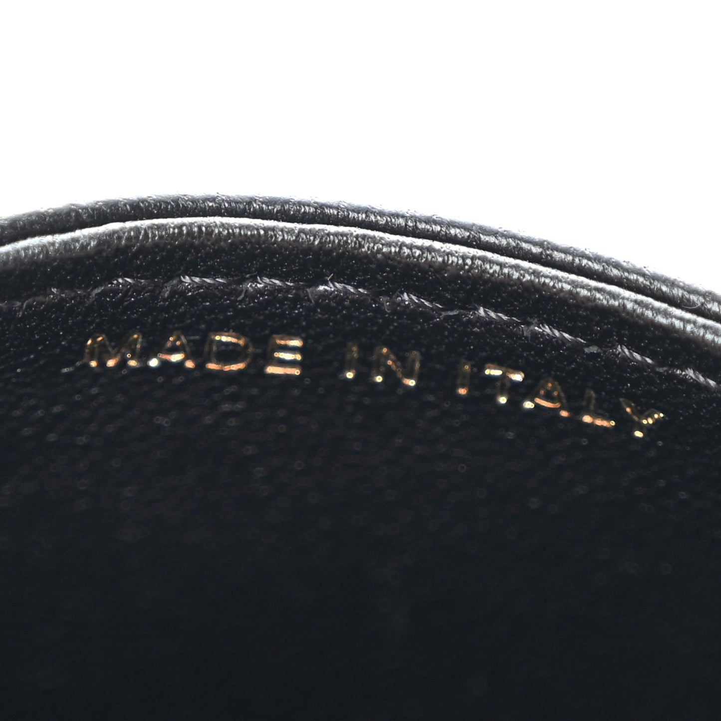 Lambskin Quilted Flap Card Holder With Cuff Black
