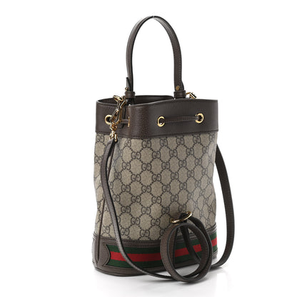 Gucci GG Supreme Monogram Web Small Ophidia Bucket Bag Brown 3 of 10