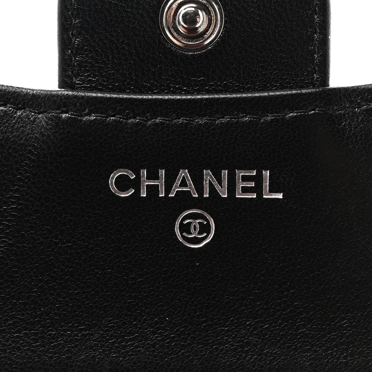 Chanel Lambskin Quilted Compact Flap Wallet Black 6 of 9