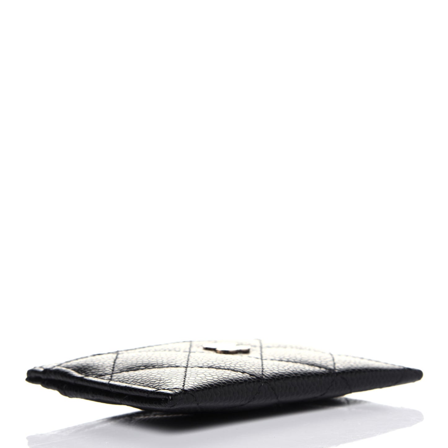 Caviar Quilted Card Holder Black