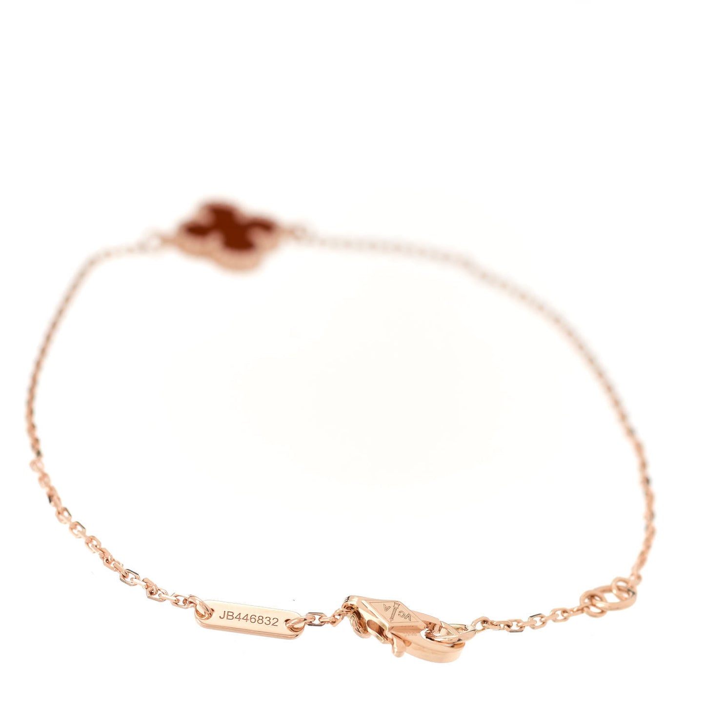 18K Rose Gold Carnelian Sweet Alhambra Bracelet
