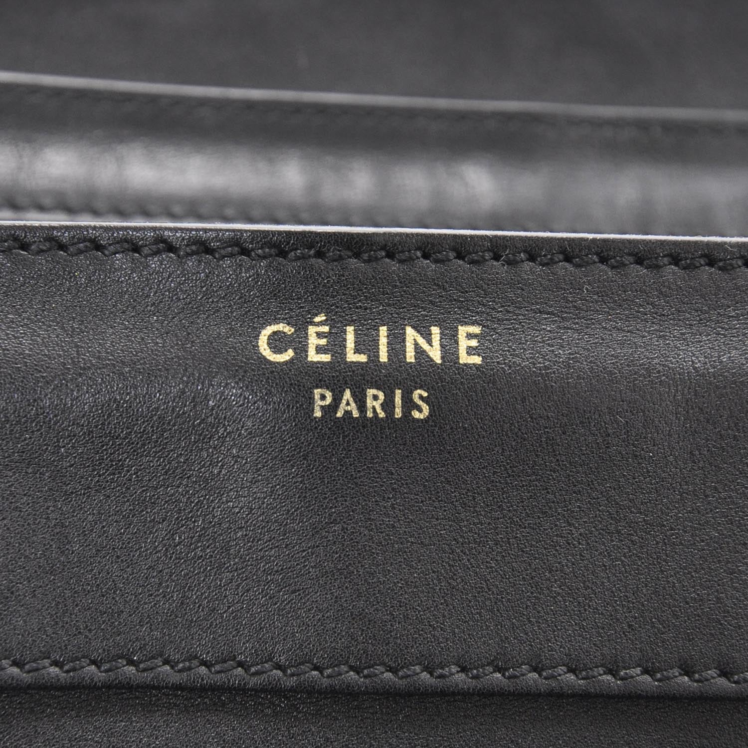 Celine Smooth Calfskin Shoulder Luggage Black 9 of 9