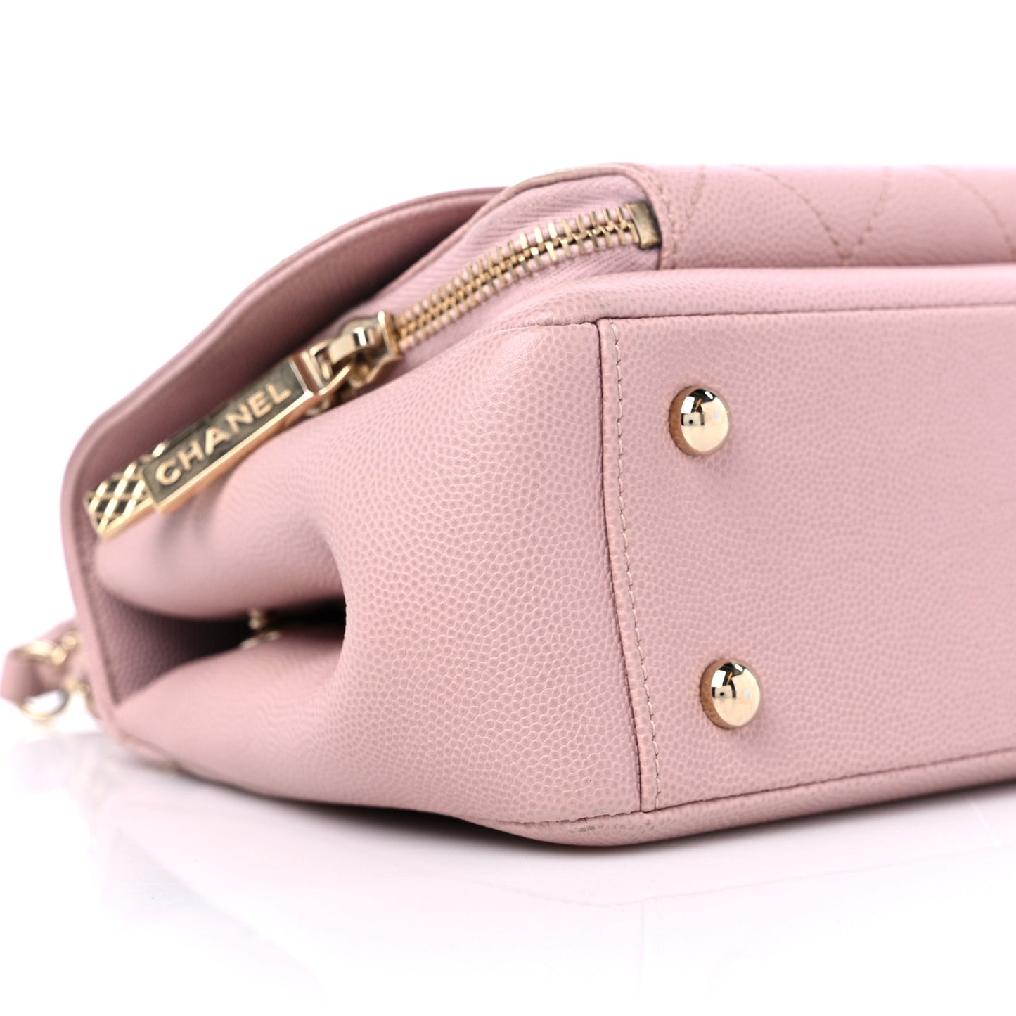 Caviar Quilted Small Business Affinity Flap Light Pink