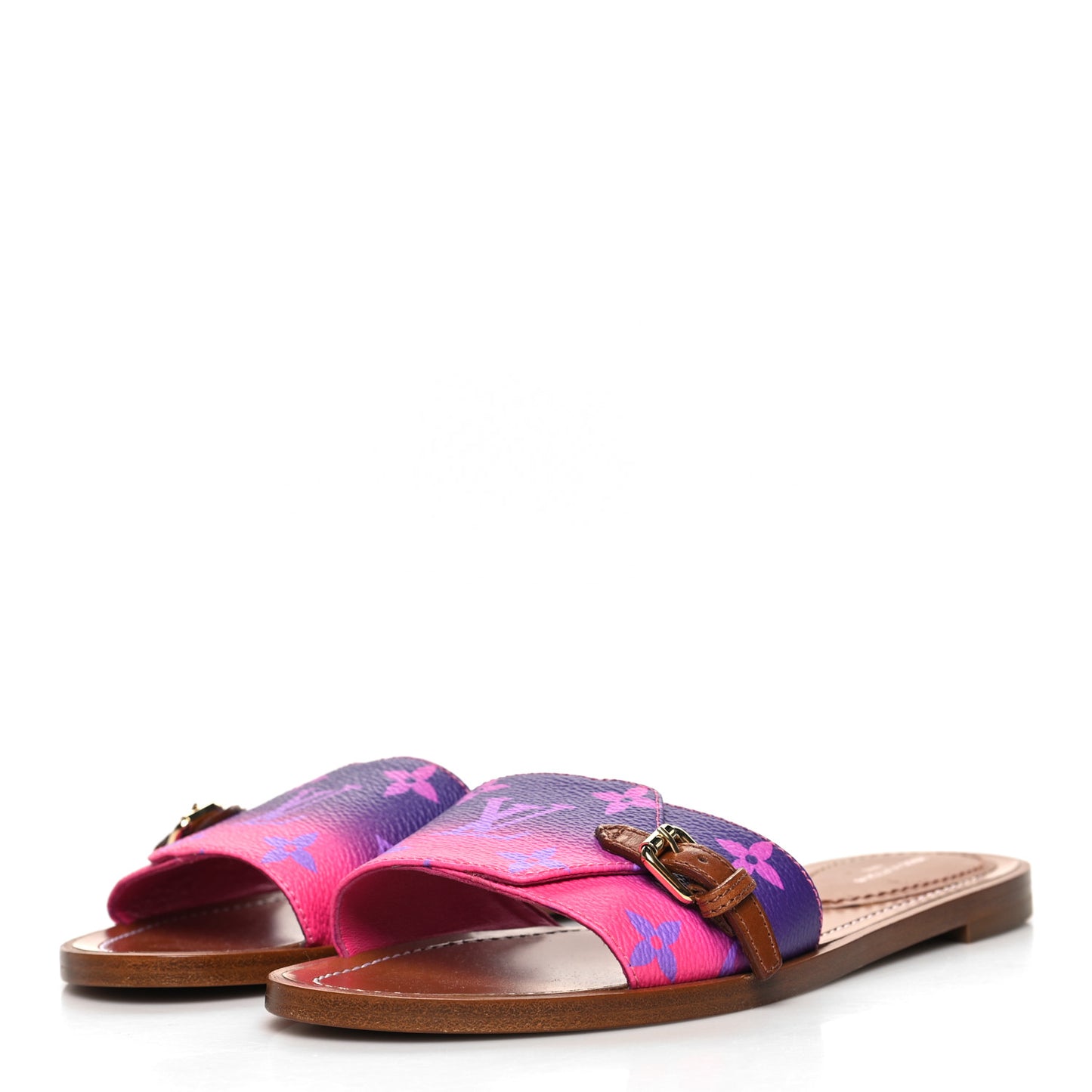 Monogram Spring In The City Lock It Flat Mule 36 Midnight Fuchsia