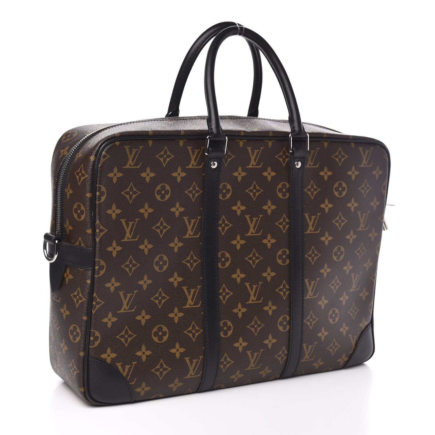 Louis Vuitton Monogram Macassar Porte Documents Voyage Soft Briefcase 2 of 8