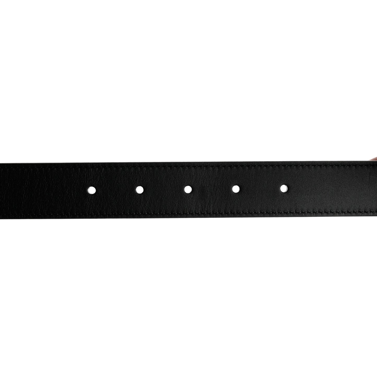 Moon Calfskin Double G 30mm Belt 80 32 Black